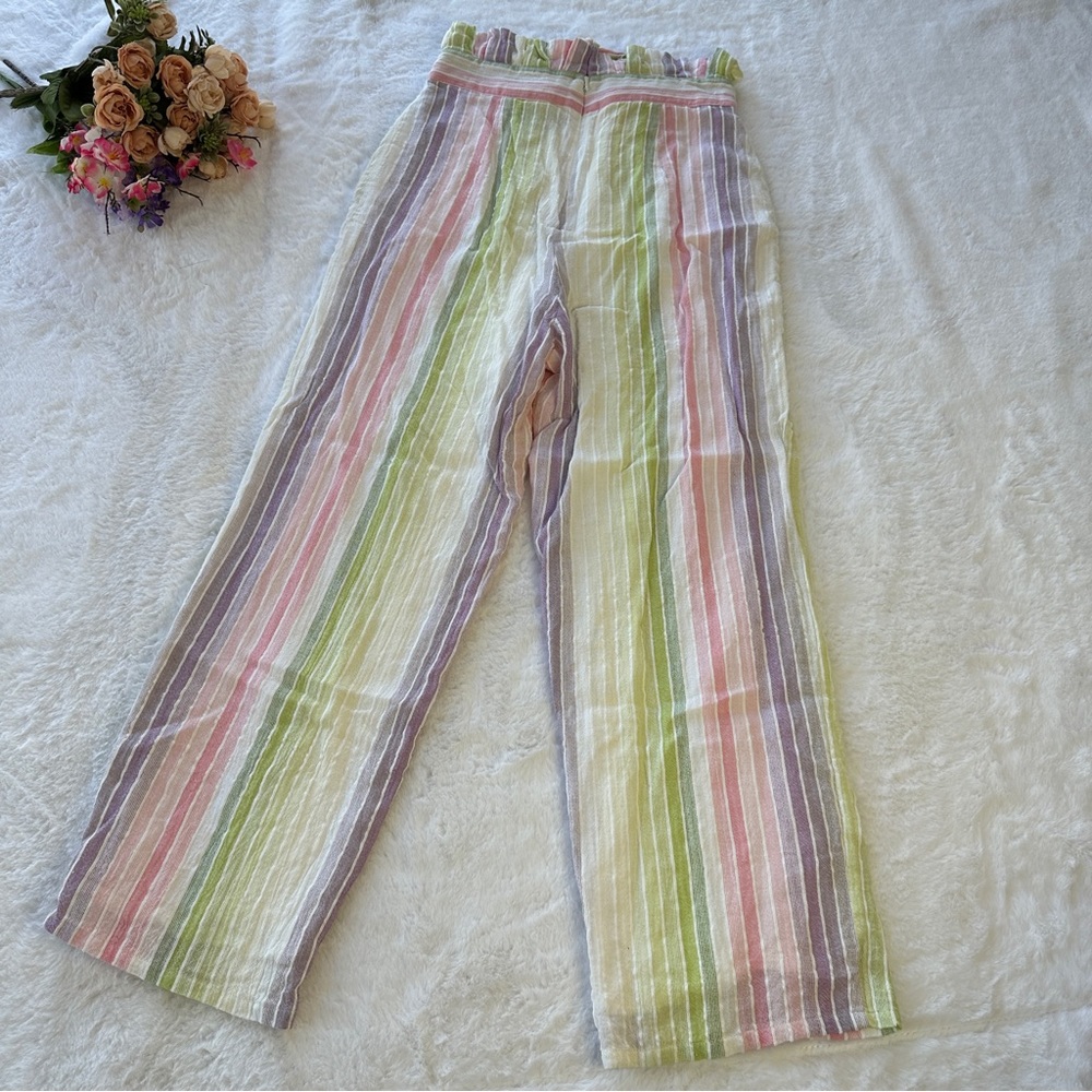 Majorelle Pastel Rainbow Paper Bag Waist Pants - Picture 7 of 7
